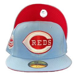 Cincinnati Reds Papa Smurf Blue 1988 All Star Game Side Patch Red UV 59FIFTY Fitted Hat