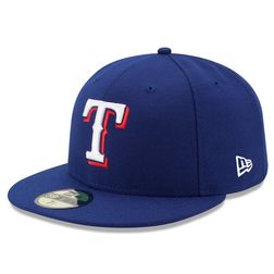 Texas Rangers New Era Royal Blue Game Authentic Collection On-Field 59FIFTY Fitted Hat