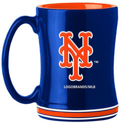 New York Mets 14oz Team Logo Relief Mug