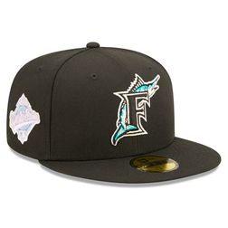 Florida Marlins Black 1997 World Series Pop Sweat 59FIFTY Fitted Hat