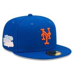 New York Mets Royal 1986 World Series Pop Sweat 59FIFTY Fitted Hat