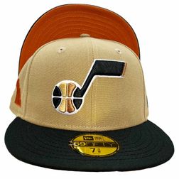 Utah Jazz Caramel Mocha Delicate Arch Side Patch Rust Orange UV 59FIFTY Fitted Hat