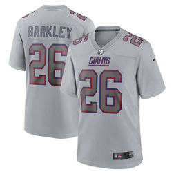 New York Giants Saquon Barkley Nike Atmosphere Gray Game Jersey