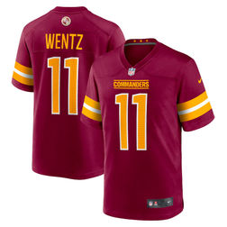 Washington Commanders Carson Wentz Burgundy Nike Game Jersey