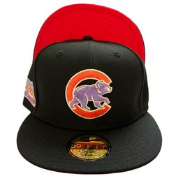 Chicago Cubs Strain Pack Cherry Pie Wrigley Field 100th Anniversary Side Patch Red UV 59FIFTY Fitted Hat