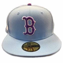 Boston Red Sox Blue Skies 2004 WS Side Patch Yellow UV 59FIFTY Fitted Hat