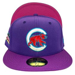 Chicago Cubs Hip Hop Pack Graduation Wrigley Field 100th Anniversary Side Patch Pink UV 59FIFTY Fitted Hat