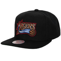 Philadelphia 76ers Black NBA Core Basic Mitchell & Ness Snapback