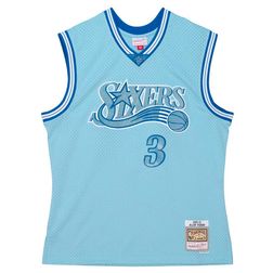 Philadelphia 76ers Allen Iverson Mitchell & Ness 2000-01 Hardwood Classics Space Knit Swingman Jersey