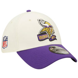 Minnesota Vikings Cream New Era 2022 Sideline 39THIRTY Two Tone Flex Hat