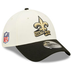 New Orleans Saints Cream New Era 2022 Sideline 39THIRTY Two Tone Flex Hat