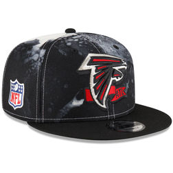 Atlanta Falcons New Era Black 2022 Sideline 9FIFTY Ink Dye Snapback Hat