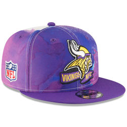 Minnesota Vikings New Era Purple 2022 Sideline 9FIFTY Ink Dye Snapback Hat