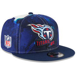 Tennessee Titans New Era Navy 2022 Sideline 9FIFTY Ink Dye Snapback Hat