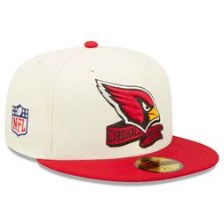 Arizona Cardinals New Era Cream Two Tone 2022 Sideline NFL 59FIFTY Fitted Hat