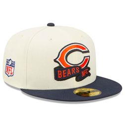 Chicago Bears New Era Cream Two Tone 2022 Sideline NFL 59FIFTY Fitted Hat