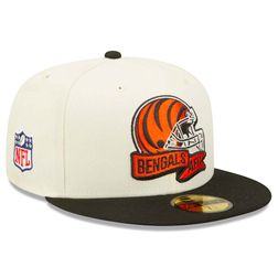 Cincinnati Bengals New Era Cream Two Tone 2022 Sideline NFL 59FIFTY Fitted Hat