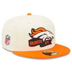 Denver Broncos New Era Cream Two Tone 2022 Sideline NFL 59FIFTY Fitted Hat