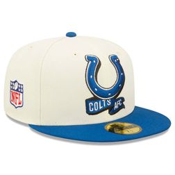 Indianapolis Colts New Era Cream Two Tone 2022 Sideline NFL 59FIFTY Fitted Hat