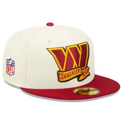 Washington Commanders New Era Cream Two Tone 2022 Sideline NFL 59FIFTY Fitted Hat