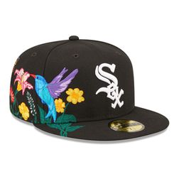 Chicago White Sox Black Blooming Gray UV 59FIFTY Fitted Hat