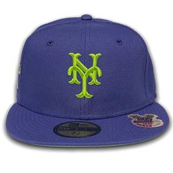 New York Mets Purple Run DMC 25th Anniversary Patch Green UV 59FIFTY Fitted Hat