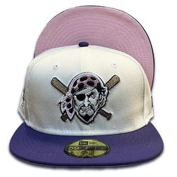 Pittsburgh Pirates Chrome Two Tone Violet Vibes 2006 ASG Patch Pink UV 59FIFTY Fitted Hat