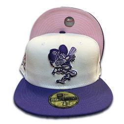 Detroit Tigers Chrome Two Tone Violet Vibes 50th Anniversary Patch Pink UV 59FIFTY Fitted Hat