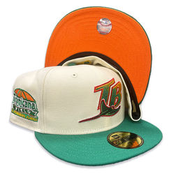 Tampa Bay Rays Two Tone Chrome Tropicana Field Side Patch Orange UV 59FIFTY Fitted Hat