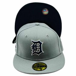 Detroit Tigers Grey The Office Darryl Philbin 75 Years Tiger Stadium Side Patch Navy UV 59Fifty Fitted Hat