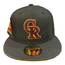 Colorado Rockies Black Eclipse 1998 ASG Patch Yellow UV 59FIFTY Fitted Hat