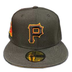 Pittsburgh Pirates Black Eclipse 76th World Series Patch Yellow UV 59FIFTY Fitted Hat