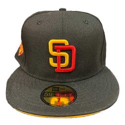 San Diego Padres Black Eclipse 1992 All Star Game Patch Yellow UV 59FIFTY Fitted Hat