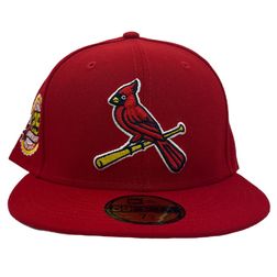 St Louis Cardinals Pro Image Exclusive Red 125th Year Patch Pink Sweatband and UV 59FIFTY Fitted Hat