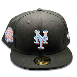 New York Mets Pro Image Exclusive Black All Star Game Patch Blue Sweatband and UV 59FIFTY Fitted Hat