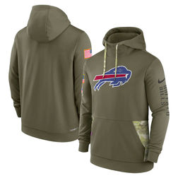 Buffalo Bills 2022 Salute To Service Nike Olive Green Therma Performance Pullover Hoodie