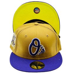 Baltimore Orioles Brown The Elvis 50 Year Anniversiary Side Patch Yellow UV New Era 59Fifty Fitted Hat