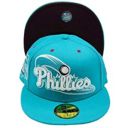 Philadelphia Phillies Teal Merlot 1996 All Star Game Side Patch Purple UV New Era 59Fifty Fitted Hat