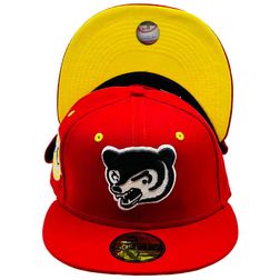 Chicago Cubs Red Panda Express 100 Year Anniversiary Side Patch Yellow UV New Era 59Fifty Fitted Hat