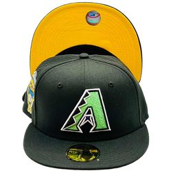 Arizona Diamondbacks Black Expansion Year Swap 1998 Inaugural Season Side Patch Gold UV New Era 59Fifty Fitted Hat