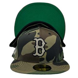 Boston Red Sox Pro Image Exclusive Camo Felt Green UV 59FIFTY Fitted Hat