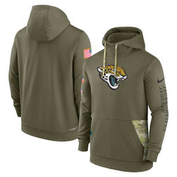 Jacksonville Jaguars 2022 Salute To Service Nike Olive Green Therma Performance Pullover Hoodie