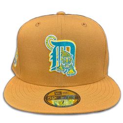 Detroit Tigers Tan 2005 All Star Game Teal UV 59FIFTY Fitted Hat