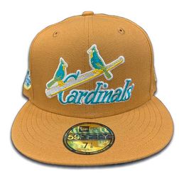 St Louis Cardinals Tan 1926 World Series Patch Teal UV 59FIFTY Fitted Hat