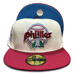 Philadelphia Phillies Chrome Two Tone Veterans Stadium Patch Blue UV 59FIFTY Fitted Hat