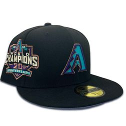 Arizona Diamondbacks Pro Image Exclusive Black Oversize Patch Lavender Purple UV 59FIFTY Fitted Hat