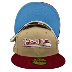 Philadelphia Phillies Two Tone Classic Pack 100 Seasons Side Patch Light Blue UV 59FIFTY Fitted Hat