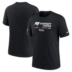 Tampa Bay Buccaneers Black 2022 NFL Nike Crucial Catch Intercept Cancer Performance Shirt