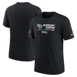 Tennessee Titans Black 2022 NFL Nike Crucial Catch Intercept Cancer Performance Shirt