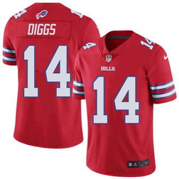 Buffalo Bills Stefon Diggs Nike Red Color Rush Vapor Limited Jersey